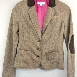 Isaac Mizrahi for Target Tweed Jacket Size 2 Tan